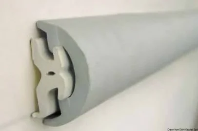 umetak za profile RADIAL 80 - sivi PVC, 80 mm (kolut 24 m)