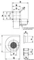 ventilator centrifugalni od čelika - rotacija RD, 24V, 550W